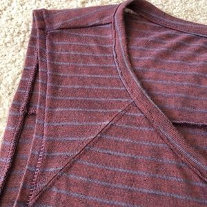 FREE PEOPLE VINTAGE SLEEVELESS TUNIC, STRIPED